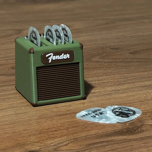Hot Mini Guitar Amp Pick Holder 3D Imprimé Basse <span class=keywords><strong>Amplificateur</strong></span> Pick Boîte De Rangement - Product Image 3