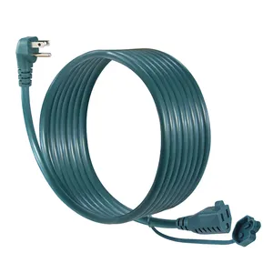 Cordon électrique robuste 90 degrés NEMA 5-15P à NEMA 5-15R câble d'alimentation M/F rallonge pour équipement industriel