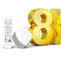 TV98 ATV MAX IPTV STB Décodeur WIFI double bande 8K Android 12 Lecteur de streaming OTT intégré