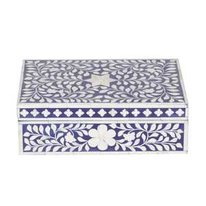 Joyero de madera con incrustaciones de hueso de alta calidad hecho a mano, organizador decorativo de lujo para regalos y decoración del hogar - Product Image 1