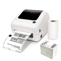 Label Pengiriman Termal Sensitif Panas yang Dapat Didaur Ulang 4x6 Gulungan Stiker Label Alamat Barcode dengan Perekat Kuat