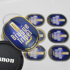 Conception personnalisée 6cm de diamètre taille étiquette en papier logo autocollant rond en feuille d'or rose estampillé - Product Image 5