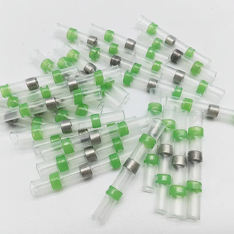 SS25 Heat Shrink Sleeve Wire Connector Waterproof 1.0-1.5mm2 AWG20-16 Insulated Butt Solder Seal Terminal For Industrial Wiring