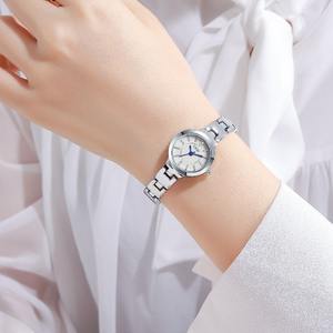 Montre élégante pour étudiantes, incrustée de diamants, étanche, bracelet en alliage, montre à quartz pour femmes - Product Image 1