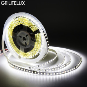 Tira de LED 2835 de un solo color con efecto de flujo, 24V, 120 LEDs/m, IP20, PCB estrecho, cinta flexible para proyectos de letreros luminosos - Product Image 1