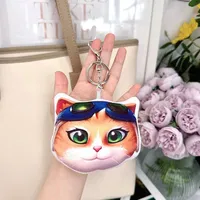 Porte-clés en peluche chat jetpack mignon de 10 cm, qui émet des sons, pour cosplay, pendentif de sac, décoration, inspiré des jeux d'anime