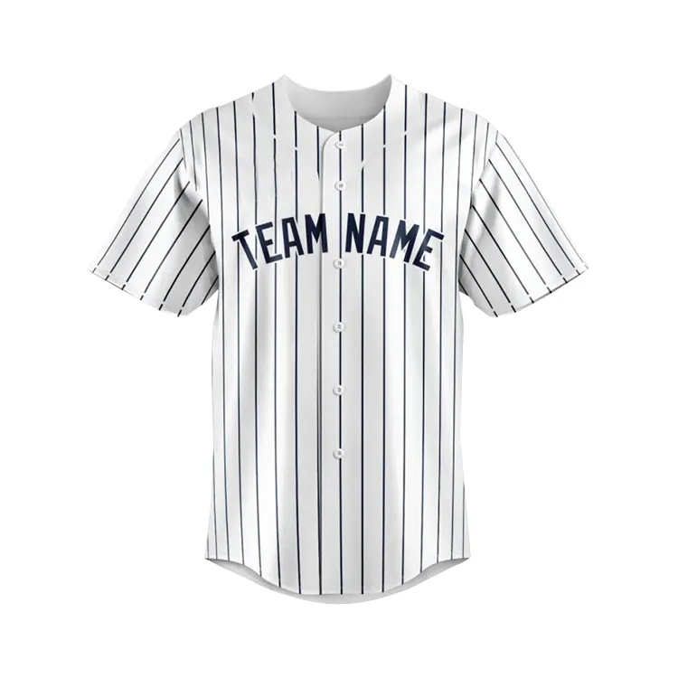 野球ユニフォーム卸売カスタムレトロピンストライプ野球ジャージーOEM格安空白ファッション