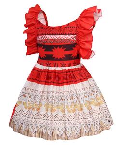 फैंसी हेलोलीन नृत्य कपड़े टीवी और फिल्म छोटी लड़कियों महासागर रोमांस एडवेंचर वैयाना कॉस्प्ले पोशाक और हार के साथ पोशाक पोशाक - Product Image 2