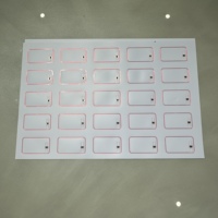 Kartu pintar RFID kualitas tinggi bertatah A3 5x5 lembar Prelam PVC Tag Mini Antarmuka NFC untuk pembayaran Hotel grosir frekuensi 125kHz