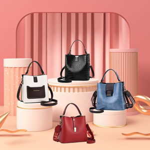 PB41高品質ファッションハンドバッグ女性用バッグPUレザーレディーショルダーバッグバケットトートバッグPB39,PB40,FST116B - Product Image 1