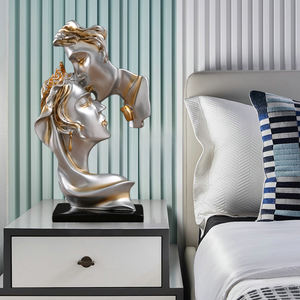 Figuras Decorativas Modernas Abstractas de Resina Hechas a Mano, Adornos Pequeños de Arte de Alta Gama y Lujo Ligero <span class=keywords><strong>para</strong></span> Sala de Estar y Mueble de <span class=keywords><strong>TV</strong></span> - Product Image 2