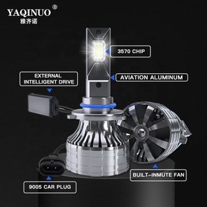 อะไหล่และอุปกรณ์ตกแต่งรถยนต์ XOVY ระบบไฟส่องสว่าง D55 ไฟหน้า LED 9005 80w ชิป 3570 สว่างพิเศษ 6500k อายุการใช้งานยาวนาน - Product Image 3