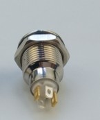 8mm allumé imperméable bleu LED mini 1NO haute tête autobloquant interrupteur à bouton poussoir en métal