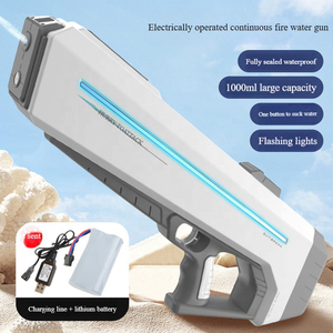 EPT pistola ad acqua elettrica dinamica giocattolo per ragazzi 32 FT poligono di tiro grande capacità luce caratteristica fatta di plastica resistente - Product Image 6