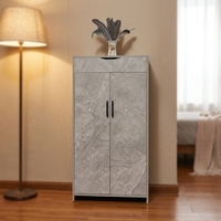 Meuble à chaussures double porte en bois multicouche pour salon, entrée, rangement domestique, mobilier pour appartement