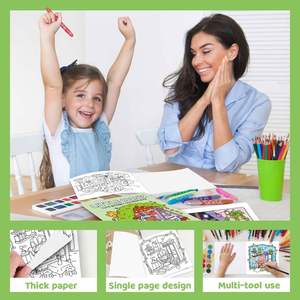 Adorable Libro de Colorear con Diseños de Dibujos Animados para Niños, Juguete Creativo de Arte para Aprender a Pintar en Espacios Acogedores - Product Image 3