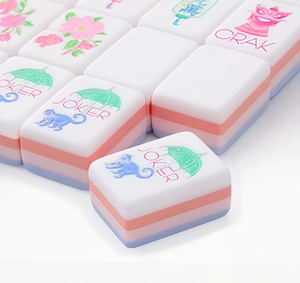 Complete American <b>Mahjong</b> Game <b>Set</b> 160 Acrylic Tiles Including Jokers Dragons Winds Flowers Portable Case for 4 Players - Product Image 3