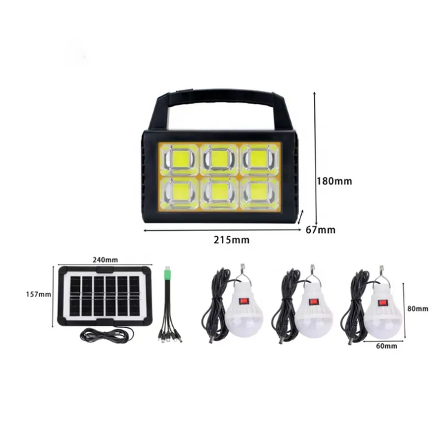 Hot Selling Mini Solar Lighting System for Household Camping Solar Light & Solar Panel Kit IP65 for Garden & Road Use