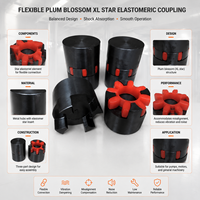 Customized Steel Gr 42 75 55 Plum Blossom Flexible 1000N-M 50mm Bore KTRS Rotex Spider Jaw Coupling Haipeng Packaging Machinery