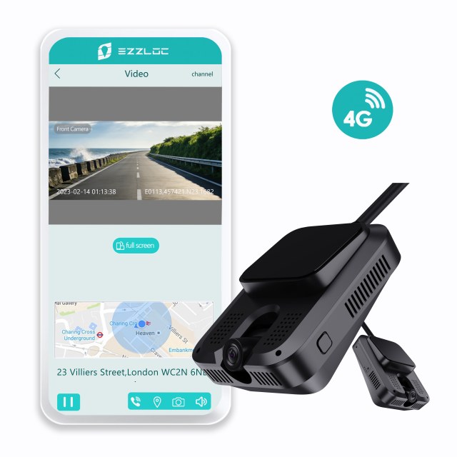 4G LTE Vehicle GPS Tracking Dashcam  Rearview Mirror Camera with Sim Waterproof Remote Control 1 Year Warranty