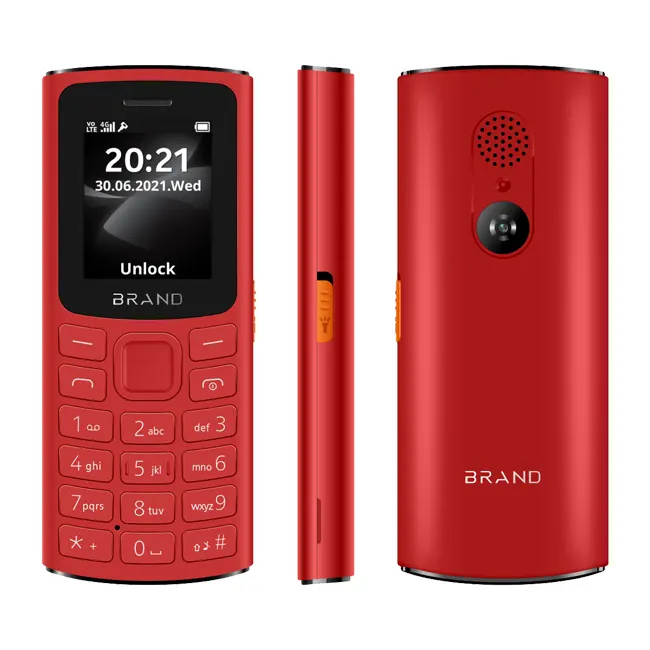ตัวอย่างฟรีโทรศัพท์มือถือต่ำสุด1.77นิ้วหน้าจอ Quad Band GSM FM ซิมการ์ดคู่เซลล์ Phone1105