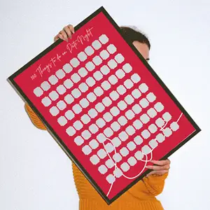 Custom 100 Dates Ideas Scratch Off Poster Gift With Scratch For All Time