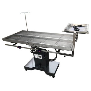 Table d'opération vétérinaire DMVT04 de qualité supérieure, à commande au pied, avec élévateur hydraulique, en forme de V, pour animaux de compagnie - Product Image 1
