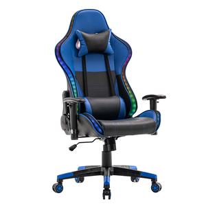 <span class=keywords><strong>Chaise</strong></span> de jeu pivotante pour ordinateur <span class=keywords><strong>Gamer</strong></span> avec logo personnalisé, lumière LED, luxe, cuir PU, <span class=keywords><strong>chaise</strong></span> de jeu de course RGB avec ceinture lumineuse - Product Image 5