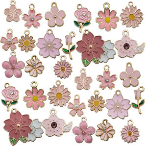 จี้รูปดอกไม้ โลหะผสมสังกะสี สำหรับงาน DIY เครื่องประดับ ของขวัญสำหรับทุกเพศ - Product Image 5
