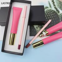 Kit de Maquillage Lèvres Luxe 2-en-1 : Gloss et Crayon à Lèvres Haute Pigmentation Longue Durée en Tube Métallique – Vente en Gros