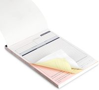 Carnets de factures et de reçus pour entrepreneurs, avec feuilles de factures vierges, 50 pages complètes, formulaires autocopiants en 3 feuillets avec copies carbonées