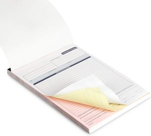 Carnets de factures et de reçus pour entrepreneurs, avec feuilles de factures vierges, 50 pages complètes, formulaires autocopiants en 3 feuillets avec copies carbonées - Product Image 1