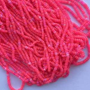 Cuentas de Ópalo Etíope Rosa Neón de 4mm, Calidad AAA, Lisas y Redondas, Certificadas por IGI, Modelo 182, para Creación de Joyas - Product Image 1