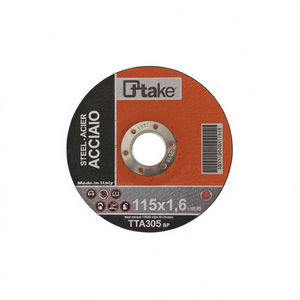 Disco Abrasivo Plano Ttake 115x1.6 mm para Corte de Acero, Hecho en Italia - Product Image 2