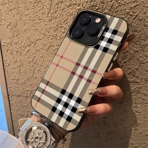 Light Luxury Plaid para iPhone 16 Pro Max I Phone Case Apple 12 13 14 15 Plus Trendy Classic X Bulk Fancy Trendy Brand Cover - Product Image 1
