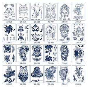 Pegatinas de tatuaje semipermanentes a prueba de agua a base de plantas grandes diseños <span class=keywords><strong>pequeños</strong></span> jugo de frutas a base de hierbas no tóxico <span class=keywords><strong>manga</strong></span> corporal eventos arte - Product Image 3