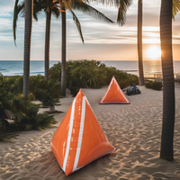 Bouée gonflable triangulaire Flotteur-Impression publicitaire sur 3 faces pour une visibilité maximale de la marque lors des événements sportifs, des courses et des piscines