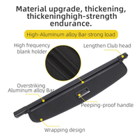 Cache-bagages rétractable, approvisionnement direct d'usine, cache-bagages pour Mercedes Benz GLC Coupé 2015-2025, tablette de coffre