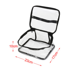 Transparent Waterproof <b>Toiletry</b> <b>Bag</b> <b>Large</b> Size 23x17x10cm Multipurpose Travel Cosmetic Storage PVC Makeup <b>Bag</b> - Product Image 4