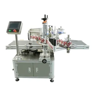 Double Side Sticker Automatic Labeling Machine dois lados frente e verso de garrafas RFID Ribbon Sticker Woven Label