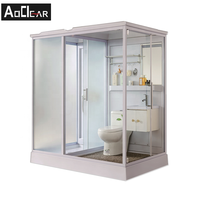 Aokeliya WC Douche Préfabriquée Modulaire En Plastique Flushup salle de bains Pod