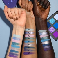 Palette de fard à paupières sans cruauté à 9 nuances de poudre de haute durabilité bon marché Palette de fard à paupières de papier de marque privée 9 couleurs