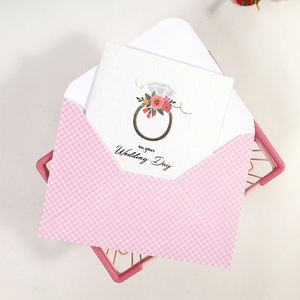 2026 vente en gros personnalisé noël papier impression carte-cadeau carte postale avec enveloppes carte de voeux de mariage - Product Image 5