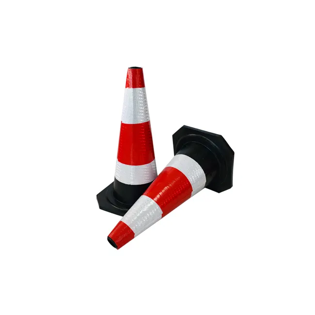 Cones de borracha para estrada 600mm, tráfego vermelho, cone de aviso de segurança, emergência reflexiva, cone de estrada
