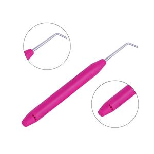 उच्च गुणवत्ता वाले प्लास्टिक लूम क्रोकेट हुक चाकू ऊंचा बुनाई के साथ रबर हैंडल बुनाई उपकरण - Product Image 3