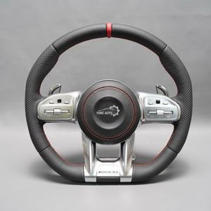 Volant AMG en cuir véritable et fibre de carbone YUNZ Auto Parts pour <span class=keywords><strong>Mercedes</strong></span> Benz Classe A/C/E/GLA/CLS C300 E63 W222 - Product Image 4