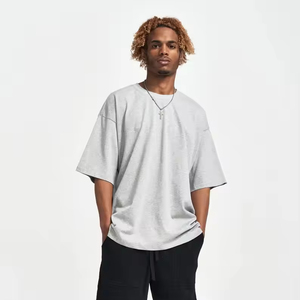 T-shirt Homme Col Rond Personnalisé en Coton Lourd 250 g/m² – Coupe Oversize, Motif Imprimé, 100% Coton - Product Image 1