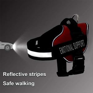 Rompi Anjing Mewah Oxford Logo Kustom Anti Tarik Reflektif untuk Luar Ruangan, Harness Bernapas yang Dapat Disesuaikan untuk Anjing Ukuran <span class=keywords><strong>XL</strong></span> - Product Image 3