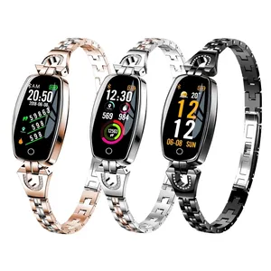 Reloj inteligente deportivo t5 d18 OLED para mujer, pulsera con Monitor de ritmo cardíaco y presión arterial, recordatorio de llamadas, resistente al agua