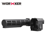 Culata de Plástico Plegable y Ajustable Worker con Tubo Amortiguador y Tapa para Lanzadores Nerf Elite Series y Worker